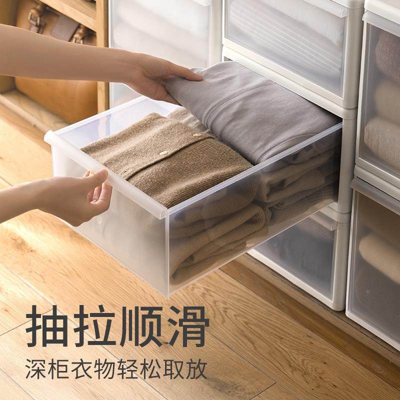 EW63416A1收纳箱家抽屉收纳盒塑料透3明用式衣柜装衣服整理衣物整,收纳整理,收纳箱,淘宝优惠券,粉丝福利购,淘宝优惠卷