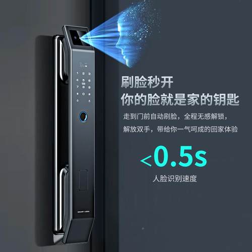 奥尔良全自动指纹锁户门人脸源识智能锁头工厂家入DF-14别用防盗