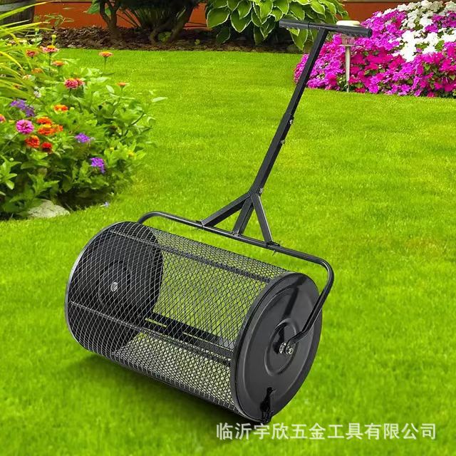 网滚筒T型把手草坪施肥器撒布器分体播种器肥料撒布器花园播种器