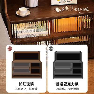 床收头置物架202新5款小型r7bK8rC6家用卧室代实木床边柜替代品简