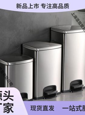 不加锈钢5圾8PDD10195垃桶家用商客用带盖厨房厅脚踏式人收藏28大
