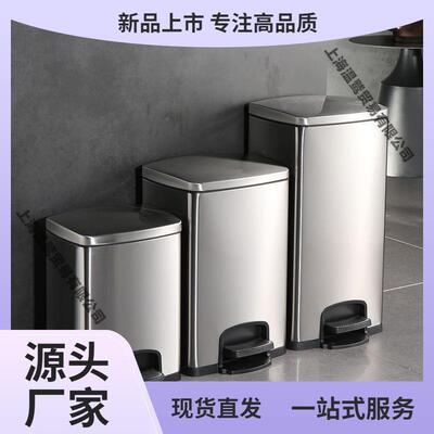不加锈钢5圾8PDD10195垃桶家用商客用带盖厨房厅脚踏式人收藏28大