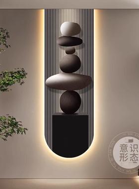 石运转玄来关ZA0510装饰画现代简约入道正对门挂画大气轻奢走廊户