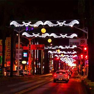 梦幻灯光节街道亮铁化艺灯造型YJ 2节ED造日型灯草坪灯过光街 KJD