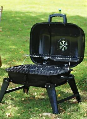 户外露营提便手携式1as68076带温网焖烤保可折叠小一汉堡烧烤炉体