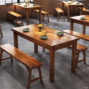 专用桌凳饭碳面馆火化烧店实餐桌快餐早餐桌椅木桌椅店295小吃店