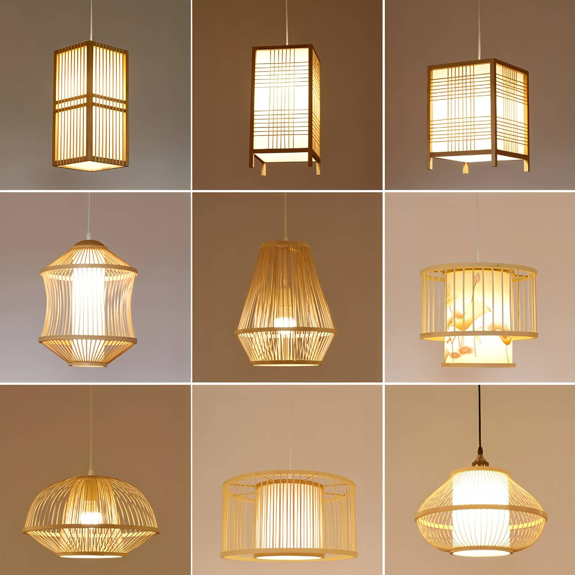 竹编吊灯中式竹艺走灯创GYD-527意个性日店式民茶室餐厅饭廊东宿