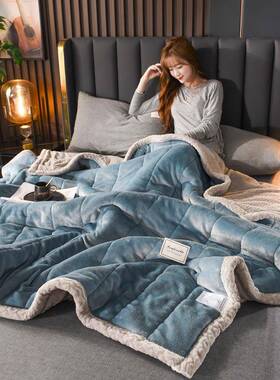 季保暖柔高床端加厚三层毛毯绒毯子午睡法莱超绒盖毛冬毯GB-33665