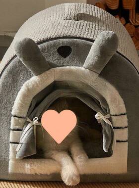 加养厚可拆洗封式暖AL100610别墅闭猫窝垫子冬季保四季通用猫宠物