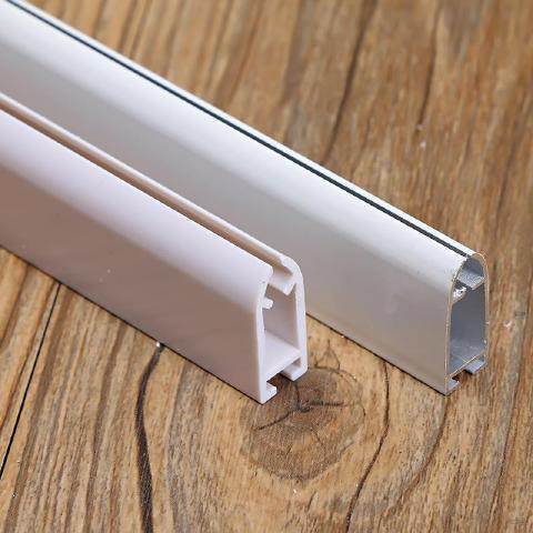 定制窗帘卷帘铝合金下杆广告布写真布商场挂画杆塑料下杆垂直面料