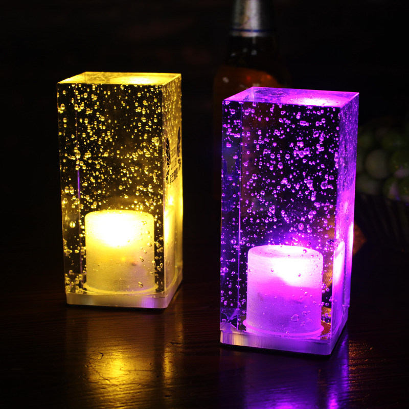 七彩led酒吧台灯创意ktv餐厅桌面氛围灯清吧装饰餐桌小夜灯桌灯