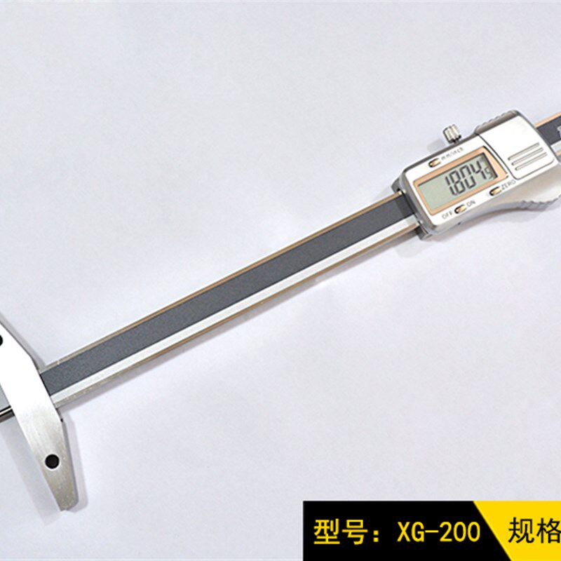 TIMM天目数显深度尺电子细杆深度卡尺平尖头圆杆腐蚀深小内孔检测