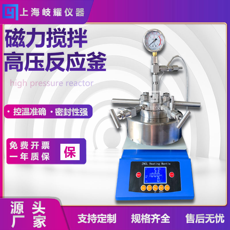 实验室磁力搅拌高压反应釜智能数显高温高压台式不锈钢加氢反应釜
