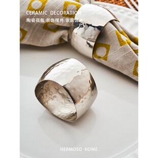 HERMOSO 进口餐扣餐巾环餐巾布扣样板间节日搭配餐桌装饰品氛围感