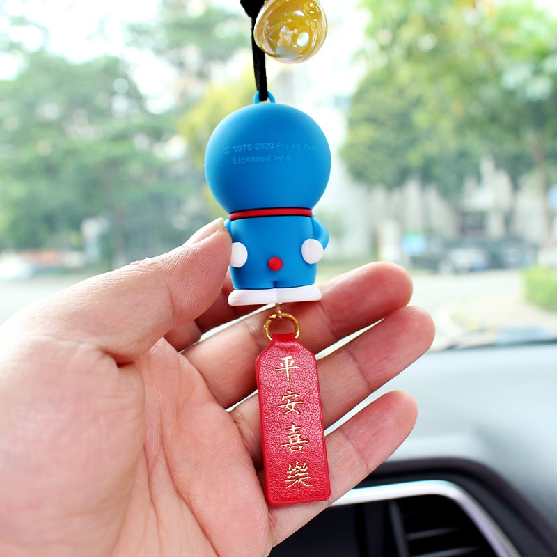 卡通汽车挂件可爱公仔挂饰车内后视镜平安符装饰用品创意车挂吊饰