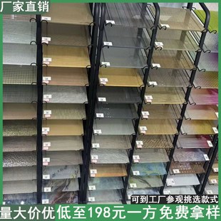 钢化夹丝玻璃来图定制加工双层艺术隔断屏风工程墙壁胶娟工厂