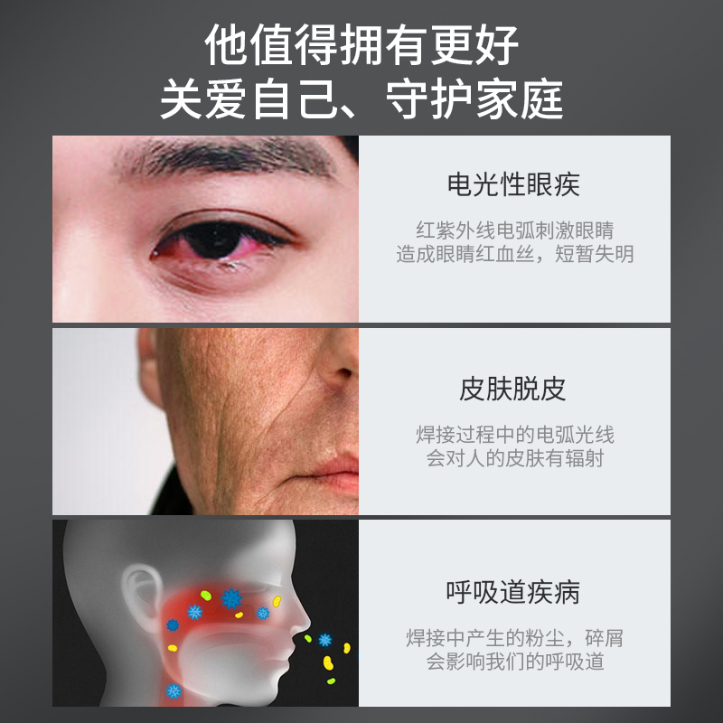 安德利自动变光焊帽电焊面罩氩弧焊专用电焊工防护罩全脸轻便焊接