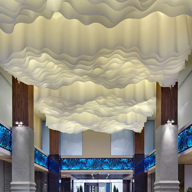 酒店宴会厅创意云层造型定制艺术装饰售楼部餐饮店铺异形简约吊灯
