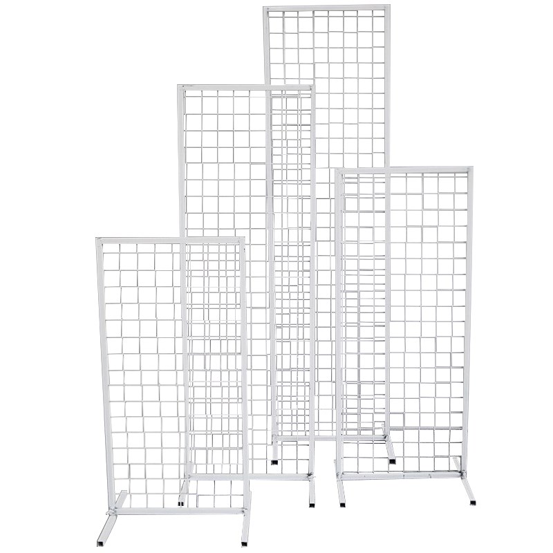 婚庆道具铁艺网格屏风背景森系婚礼T台舞台橱窗装饰场景布置