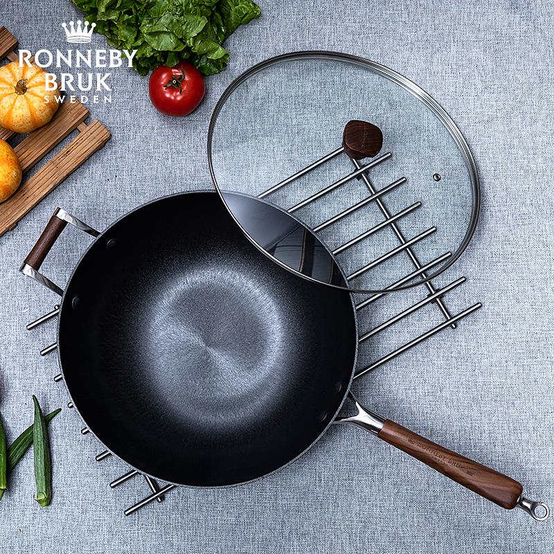 Ronneby Bruk瑞典原装铸铁炒锅家用无涂层生铁炒菜锅