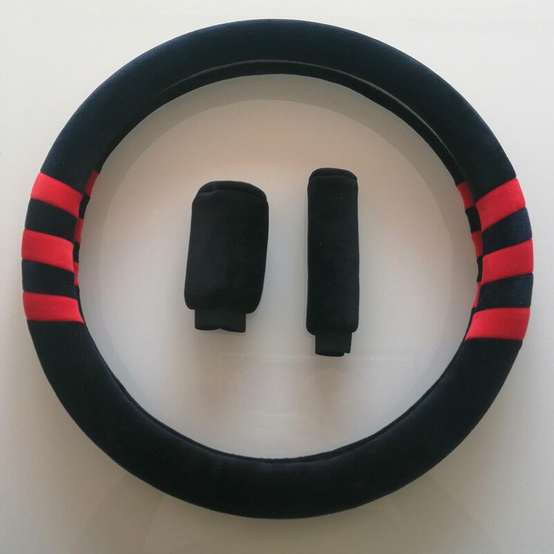 汽车方向盘套冬季短毛绒韩国可爱男女通用型把套速腾英朗雅阁轩逸