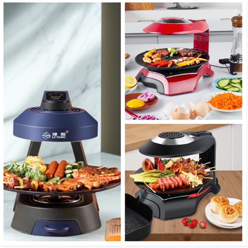 直销韩式红外线无烟烧烤电烤炉烤肉盘锅家商用烤肉机家用电烤串机