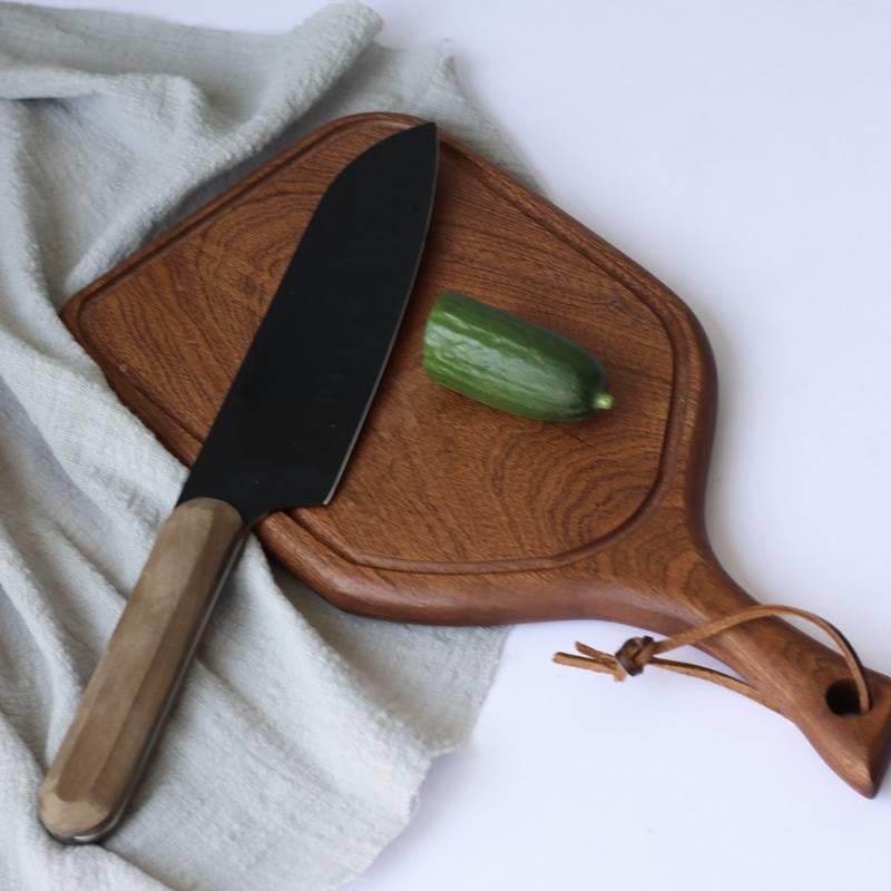 木实切菜板砧板儿童辅食板乌檀木切水果板木质披萨板家用案板托盘