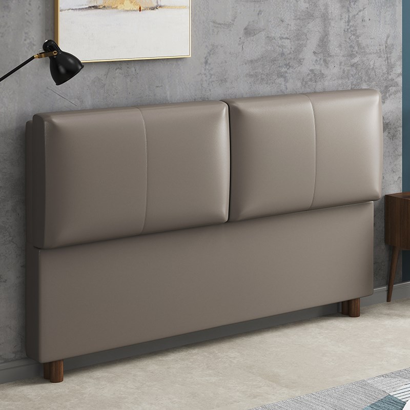 岳茉床头板软包简约现代皮艺实木床头靠背板1.5米1.8米单买个床头