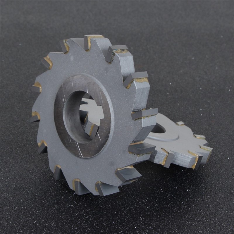 镶钨钢三面刃铣刀圆盘刀YW2焊接合金切槽铣平面 3  100*