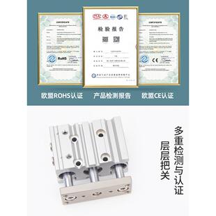 SMC型MGPM20薄型614三杆三轴导杆气缸MGPM5-202/30/5带/75/1000/1