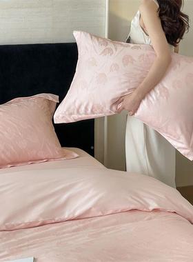 4100贡缎长棉全棉提花绒四件套法式9K250612纯棉被套床单床上S用