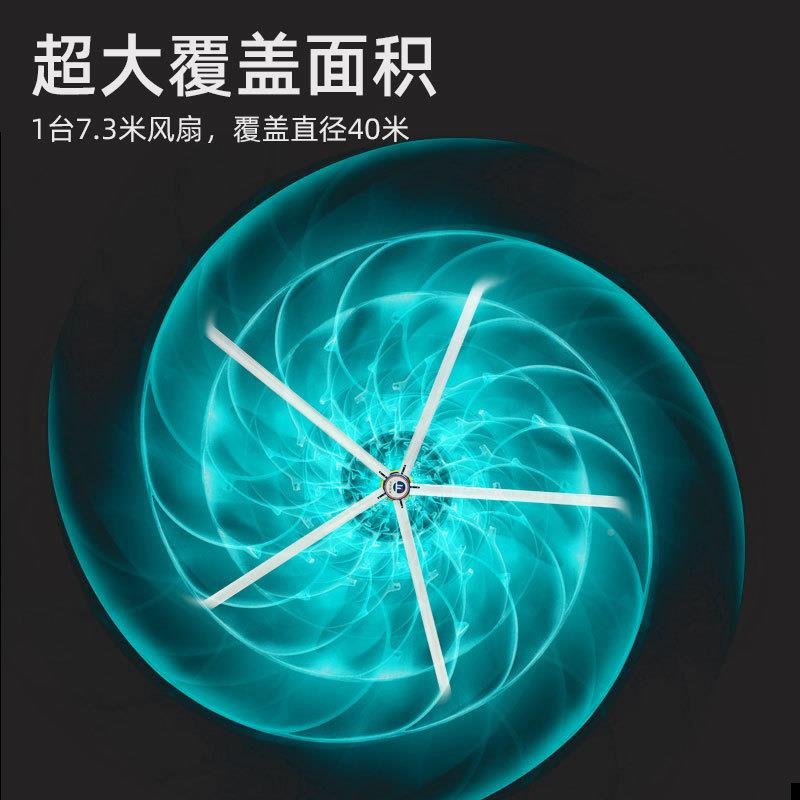巨巨驰永磁工业3吊扇5叶超大型7.米房厂车间工厂用OIA型吊顶电风