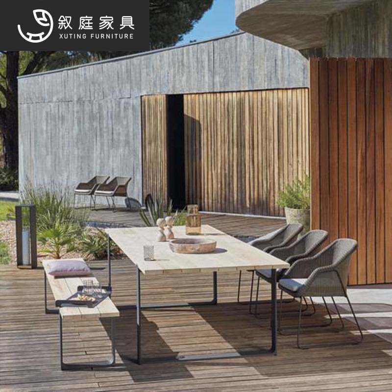 户外桌椅阳台庭院室外露台花园简约藤编藤椅现代休闲吧椅创意椅子
