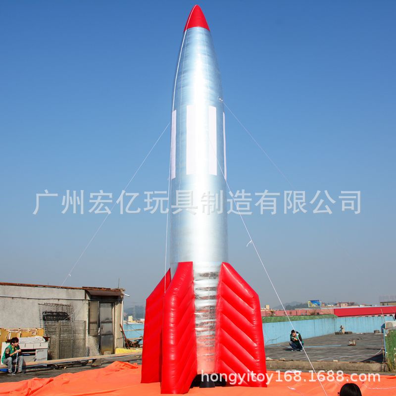 厂家直销创意仿真火箭模型广告展览器材充气模型航天火箭充气模型