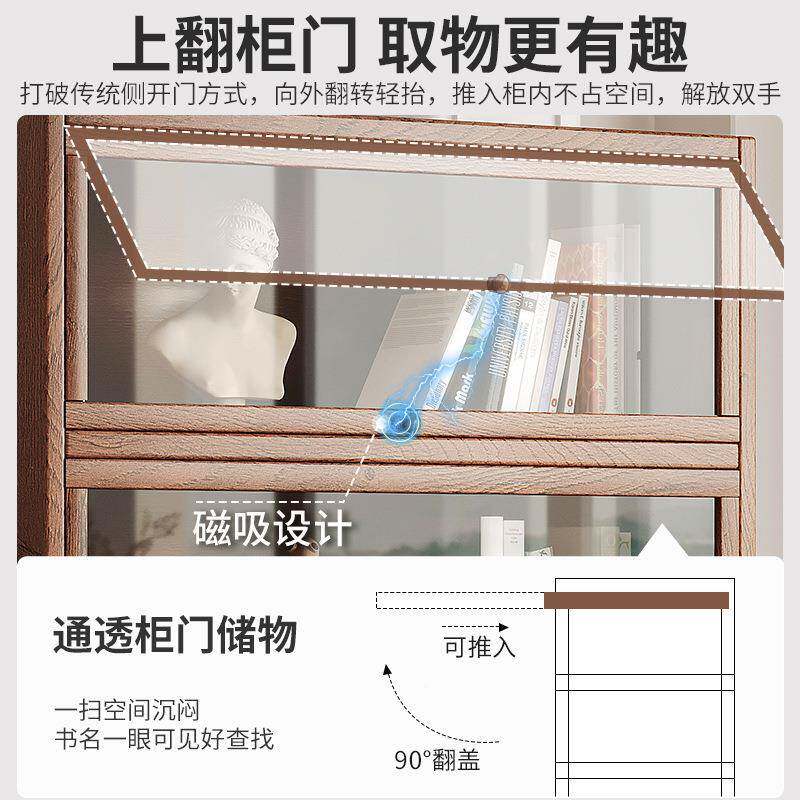 美式一复古落子地柜实木小柜储物柜客厅HQR收纳展示柜靠墙体置书