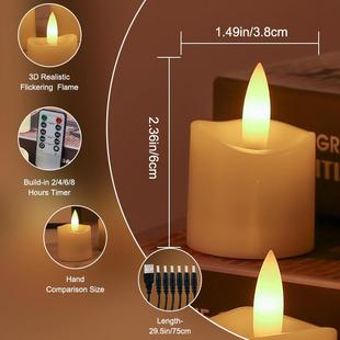 充led电蜡烛灯婚庆表559白引路灯电浪求漫婚道子具仿真遥控蜡烛