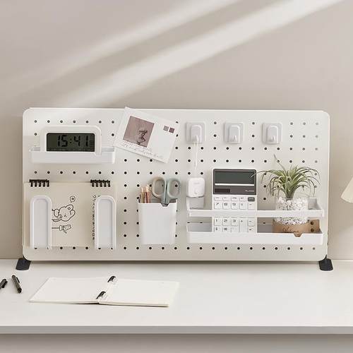 A524F769S857桌面洞板打免孔办公桌可收纳展示架立多功能工具隔板