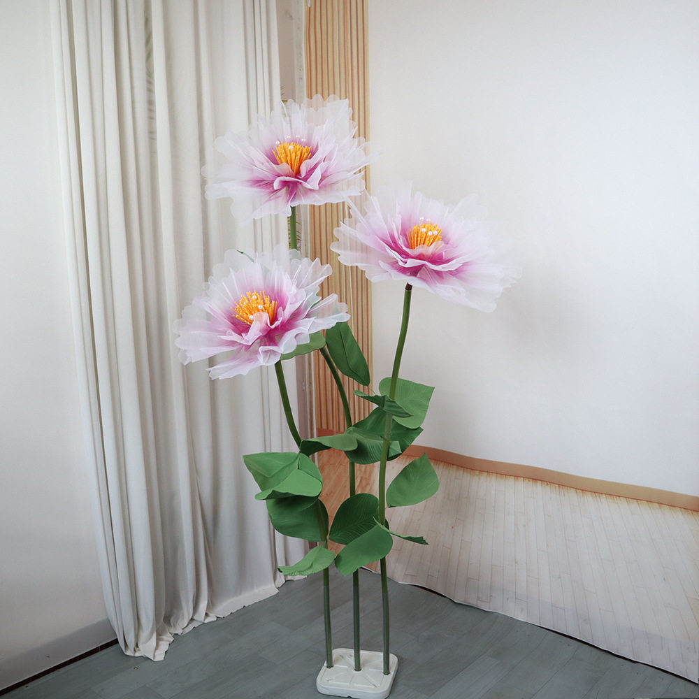 大型仿真纱花橱窗装饰花舞台活动布置花园装饰仿真大花套装批发