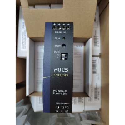 普尔世PULS PIC120.241C导轨电源, 输出24V5A120W输出230V 交流
