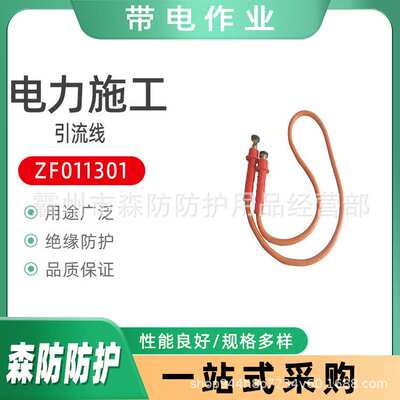 ZF011301绝缘引流线双接头带电作业分流线电力施工操作杆引流线