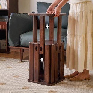 凳子可叠放实木凳子可折叠板凳家用客厅吃饭凳子创意叠叠乐小凳子