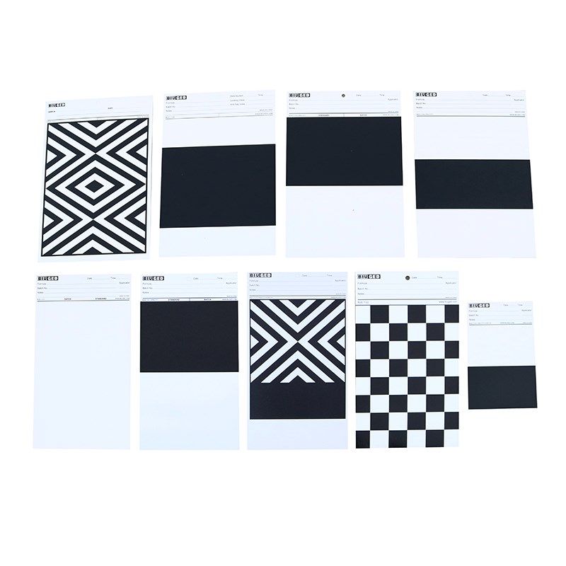 标格达涂料遮盖率测试卡纸 遮盖力卡纸黑白斜纹卡纸反射率涂膜纸