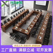 广州办公家具折叠桌条形桌会议桌组合移动带轮培训桌拼接长条桌椅