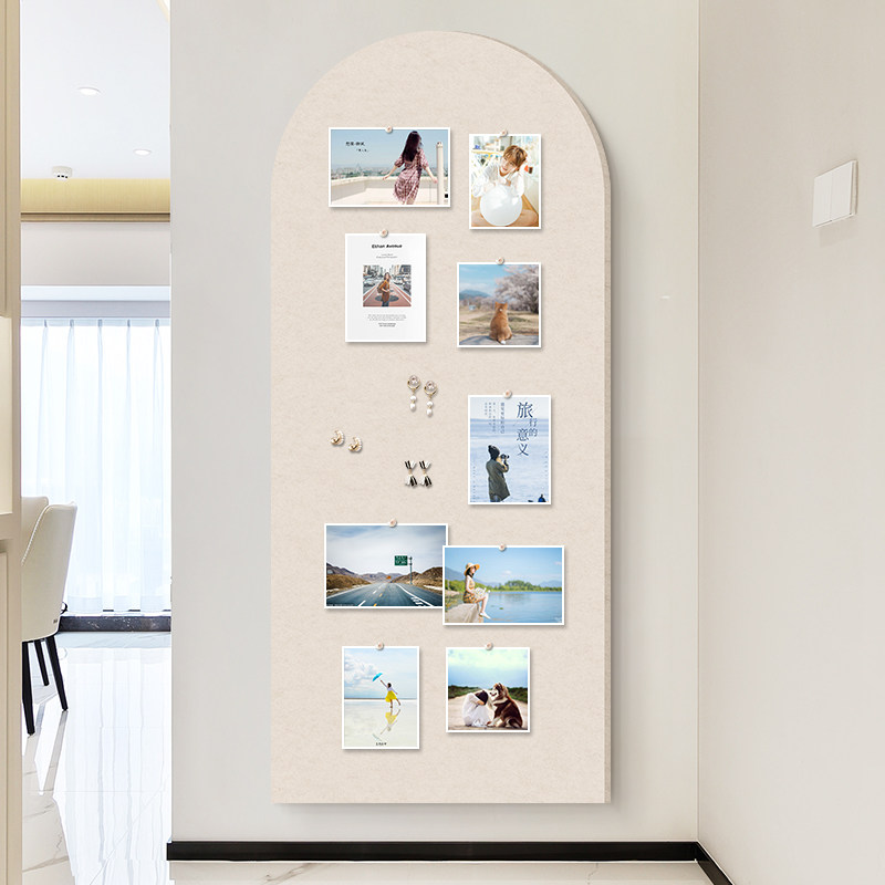 拱门照片墙面装饰相框组合免打孔墙上相册墙挂墙毛毡板创意相片墙