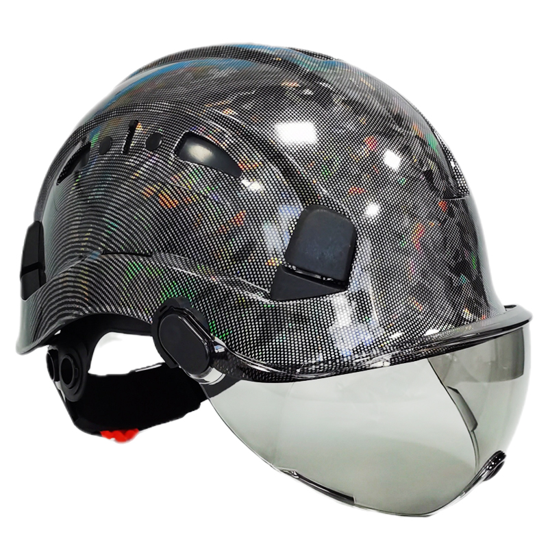 达林韦尔夏季CR08X碳纤维色工地盔防砸安全帽男新国标ABS材质印字