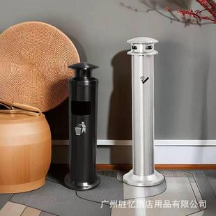 烟灰柱不钢户外烟蒂柱吸烟烟区公YH 带烟灰缸锈垃圾 299Y共灭立式