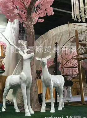 w婚小鹿防摔鹿成对小出YON售edding礼fawn