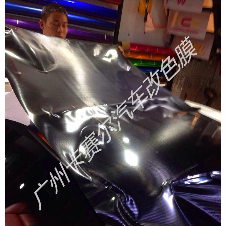 亮纤维ALF5黑改色膜贴纸D亮光碳纤维光贴膜内饰碳全车身贴膜