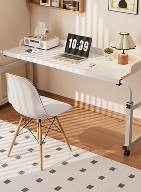 跨床桌床边19603桌可境移动书桌上小桌子跨卧室降电脑桌懒人床升