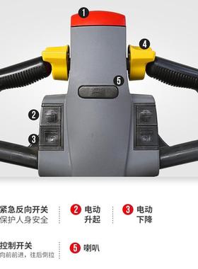 Ep中力1.吨电动叉步行高式自车动堆车EST152全电动偏5137置型堆垛